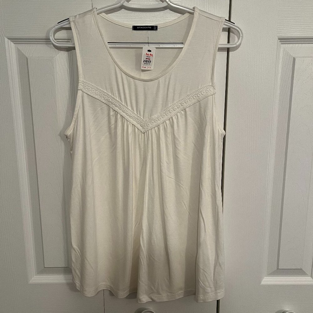 NWT Staccato White Tank